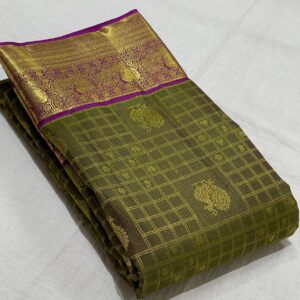 green kanjivaram saree