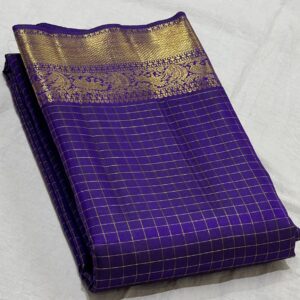 Purple Kanjivaram silk saree