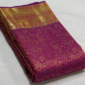 Rani Pink Kanjivaram Saree For Bride