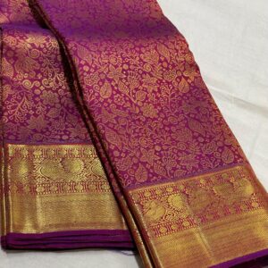 Rani Pink Kanjivaram Saree For Bride