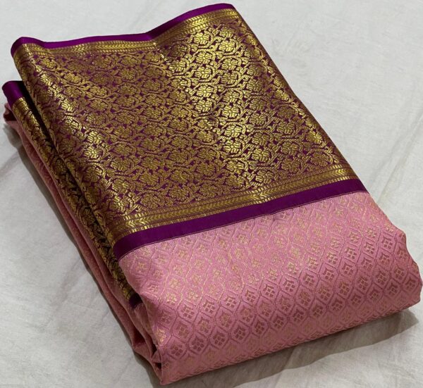 Pink Kanjivaram saree kanjivaram Silk Sarees