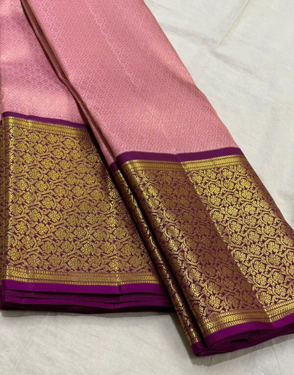 Pink Kanjivaram saree Kanchipuram Silk Sarees