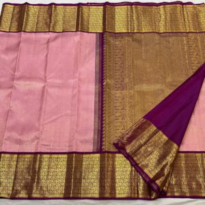 Pink Kanjivaram saree Kanchipuram Silk Sarees