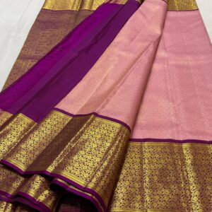 Pink Kanjivaram saree Kanchipuram Silk Sarees