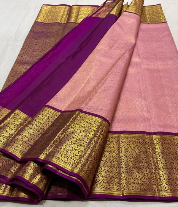 Pink Kanjivaram saree Kanchipuram Silk Sarees