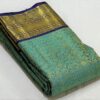 Sea Green Kanjivaram Silk Saree With Blue Border