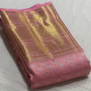 Baby Pink Kanjivaram silk saree