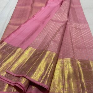 Baby Pink Kanjivaram silk saree