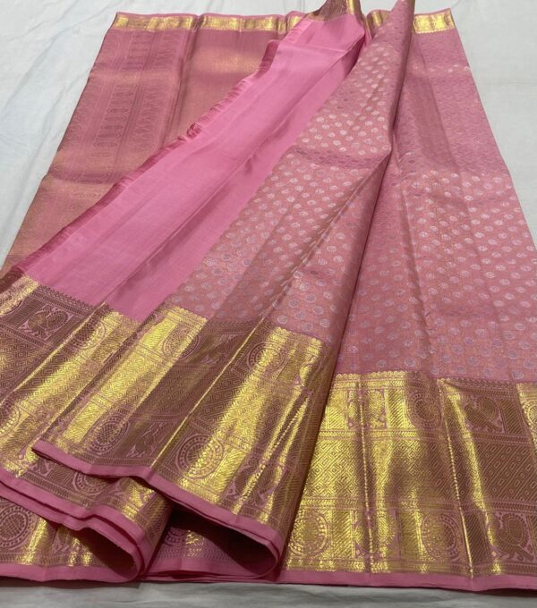 Baby Pink Kanjivaram silk saree