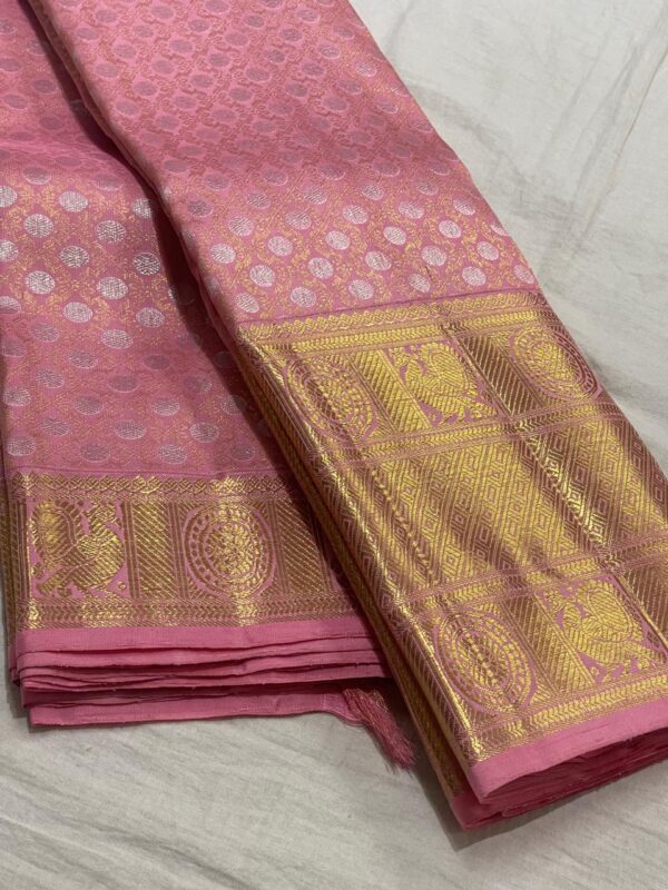 Baby Pink Kanjivaram silk saree