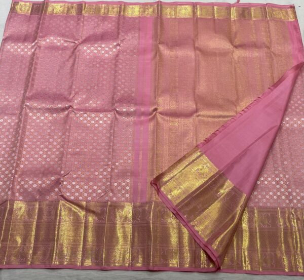 Baby Pink Kanjivaram silk saree