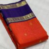 Red and Blue Kanjivaram Silk Saree