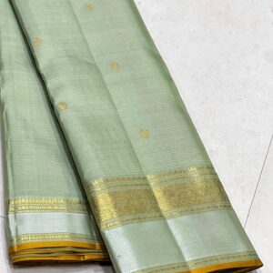 Kanjivaram Silk Saree in Self Pastel Color