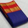 The Royal Blue and Red Kanjivaram Silk Saree