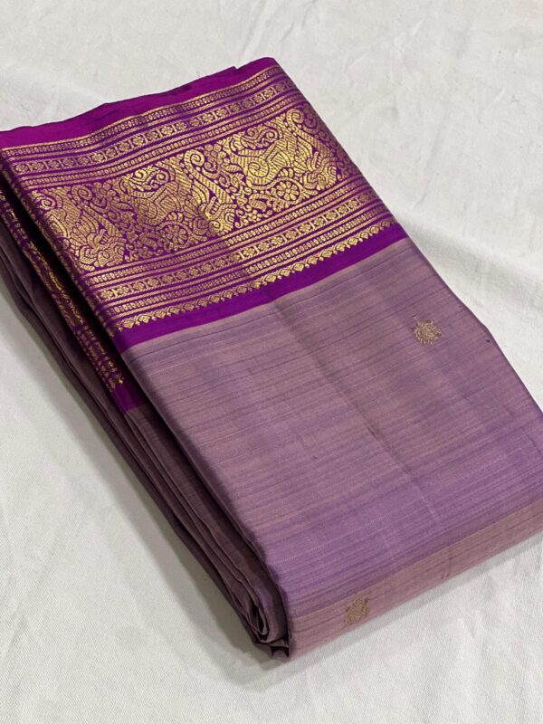 Kanjivaram Silk Saree in Lavender and Purple