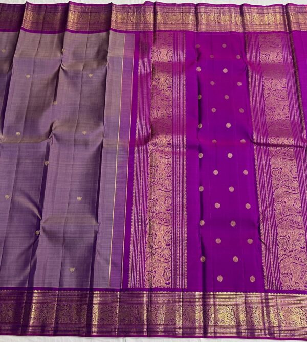 Kanjivaram Silk Saree in Lavender and Purple