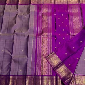 Kanjivaram Silk Saree in Lavender and Purple