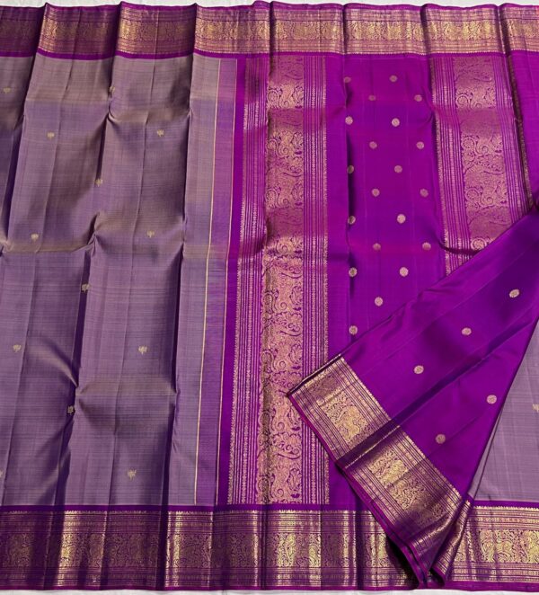 Kanjivaram Silk Saree in Lavender and Purple