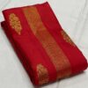 Red Kanjivaram silk saree With Pink Pallu And Blouse