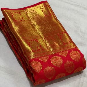 Red Kanjivaram Silk Saree To Buy Online