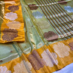 Premium Banarasi Pure Kora Silk Saree