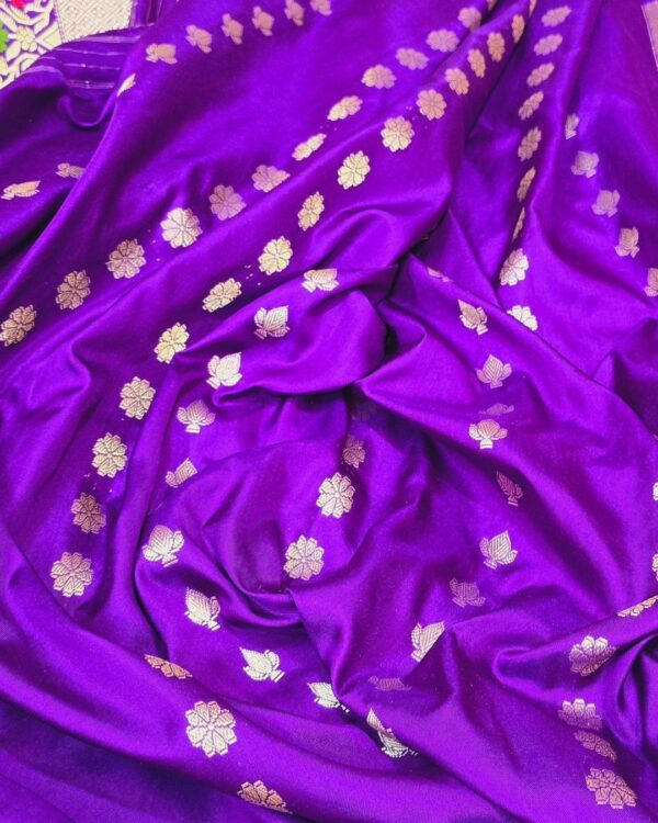 Banarasi iktara pure kora tissue silk saree.