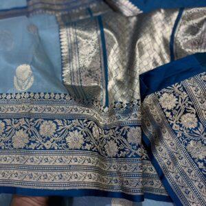 Banarasi kora organza silk sarees in zari butta weaving