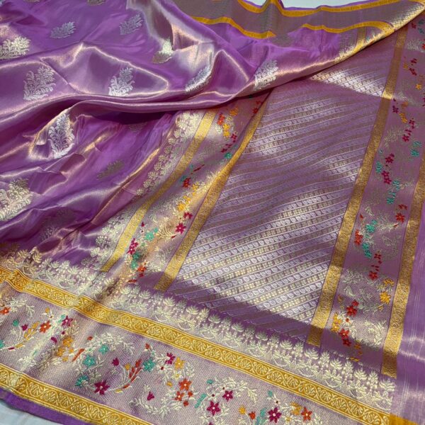 Banarasi Handwoven Pure katan tissue silk saree