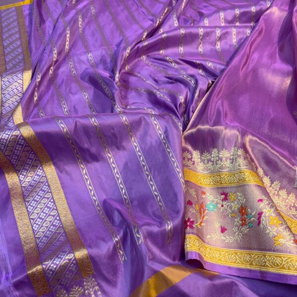 Banarasi Handwoven Pure katan tissue silk saree