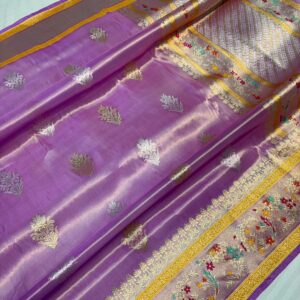 Banarasi Handwoven Pure katan tissue silk saree