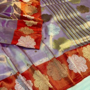 Banarasi Pure Kora Tissue Silk Saree