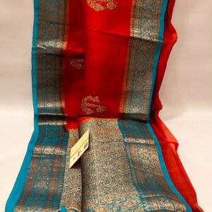 Beautiful pure light weight Banarasi Organza Silk Saree in