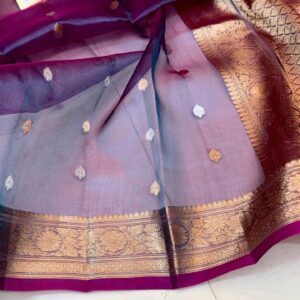 Multi Color Banarasi Kora silk Saree In Light Shade