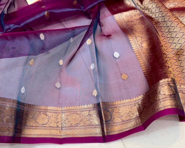 Multi Color Banarasi Kora silk Saree In Light Shade