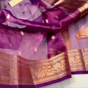 Exclusive Banarasi Kora silk Saree In Purple