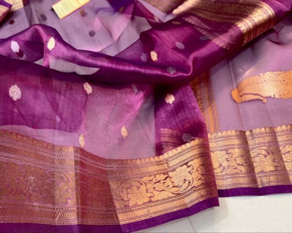 Exclusive Banarasi Kora silk Saree In Purple