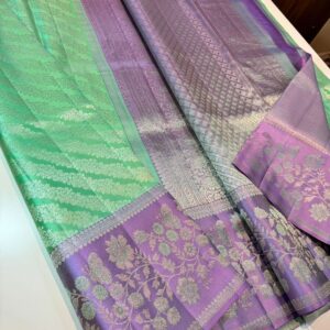 Turquoise Kanjivaram Silk Saree For Weddding