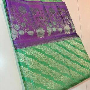 Turquoise Kanjivaram Silk Saree For Weddding