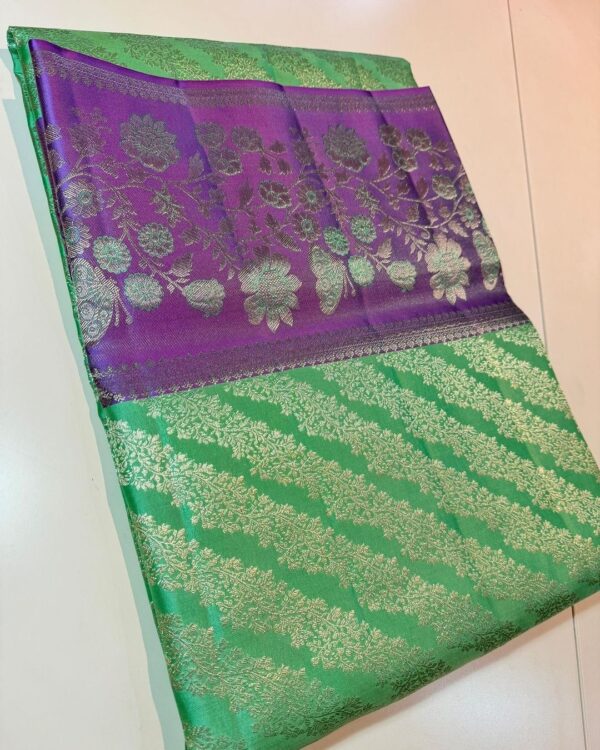 Turquoise Kanjivaram Silk Saree For Weddding