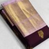 Kanjivaram Silk Saree in Coffee Brown and Baby Pink