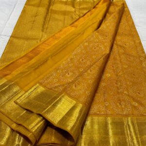 Exclusive Mustard Yellow Kanjivaram Saree Online Shopping