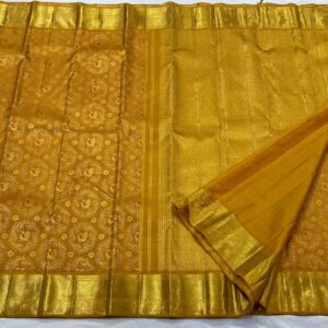 Exclusive Mustard Yellow Kanjivaram Saree Online Shopping