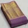 Pastel Color Kanjivaram Silk Saree With Gold Zari Small Checks