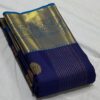 Royal Blue Kanjivaram Silk Saree with Light Blue Border