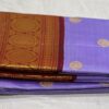 Kanjivaram Silk Saree in Dark Lavender and Brown