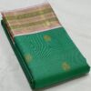 Kanjivaram Silk Saree in Sea Green with Baby Pink Border