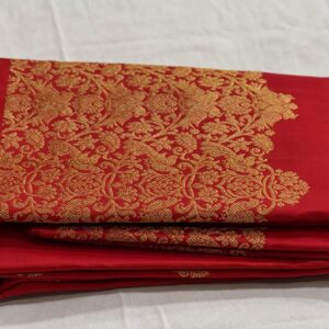 Kanjivaram Silk Saree in Chilli Red