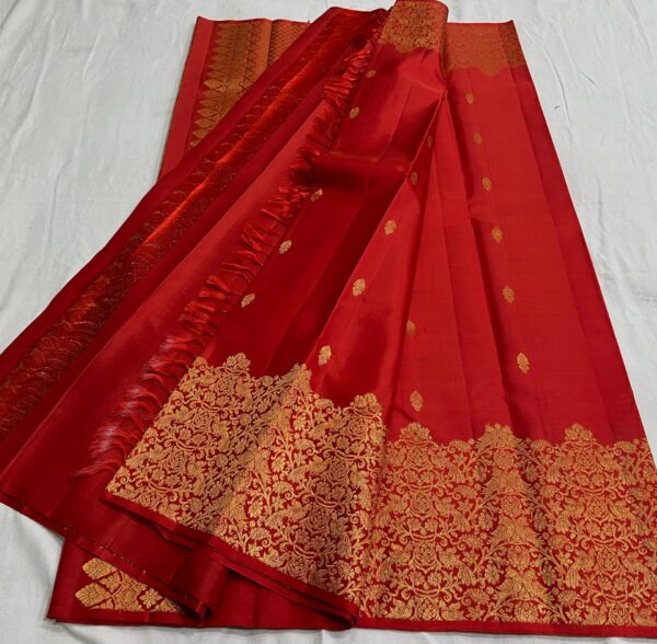 Kanjivaram Silk Saree in Chilli Red