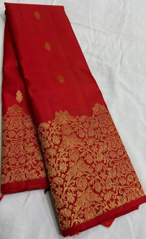 Kanjivaram Silk Saree in Chilli Red