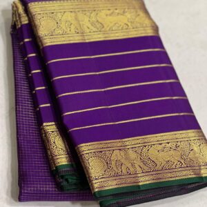 Kanjivaram Silk Saree in Self Purple